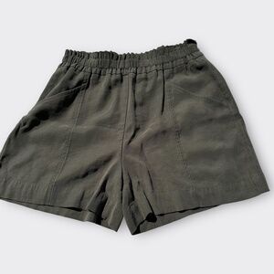 SIMPLY VERA VERA WANG Women Landis Short Pull On High Waist Olive Green Petite M